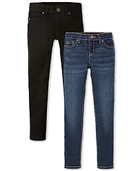 Girls Super Skinny Jeans 2-Pack