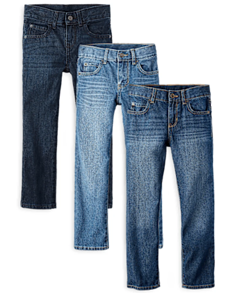 Boys Straight Jeans 3-Pack