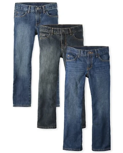 Boys Bootcut Jeans 3-Pack