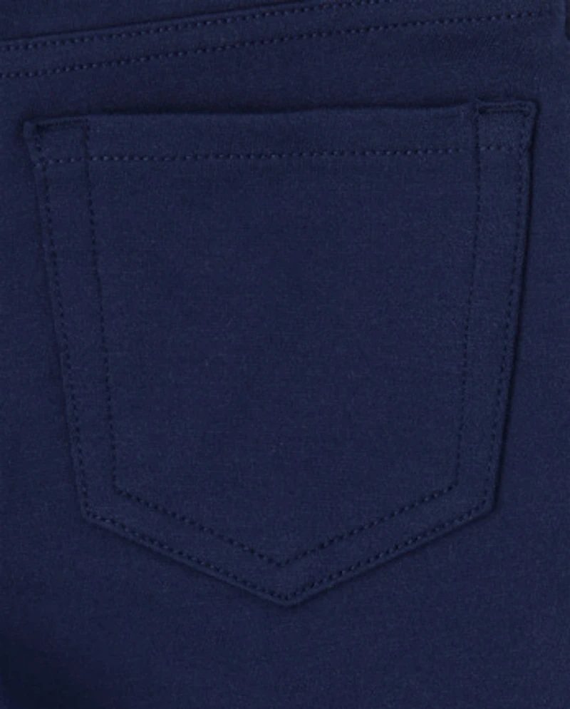 Lot de 2 jeggings à enfiler en tricot Ponte pour fille