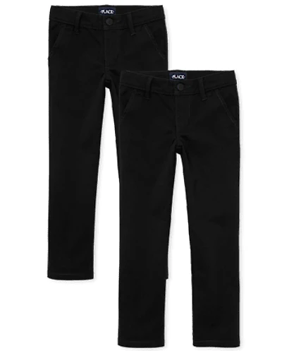 Lot de 2 pantalons chino skinny extensibles pour filles