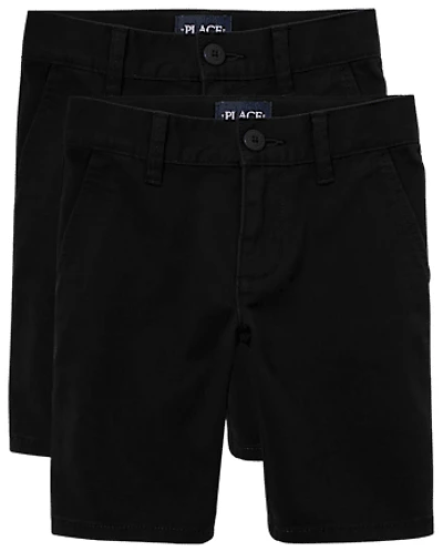 Girls Uniform Stretch Chino Shorts -Pack