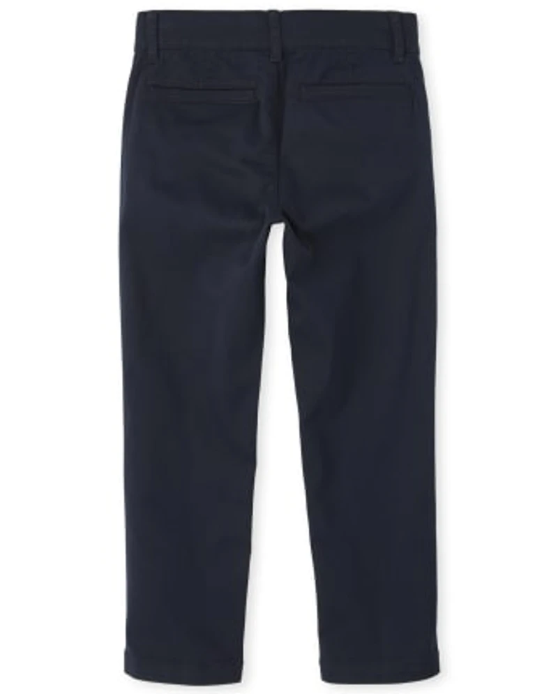 Boys Uniform Stretch Skinny Chino Pants -Pack