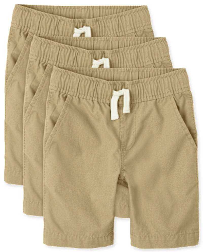 Boys Pull On Jogger Shorts 3-Pack