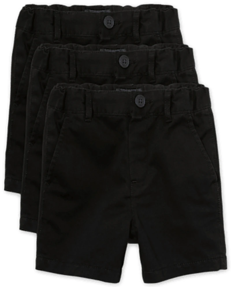 Baby And Toddler Boys Uniform Chino Shorts 3-Pack