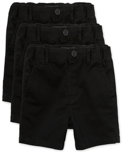 Baby And Toddler Boys Uniform Chino Shorts 3-Pack