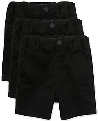 Baby And Toddler Boys Uniform Chino Shorts 3-Pack