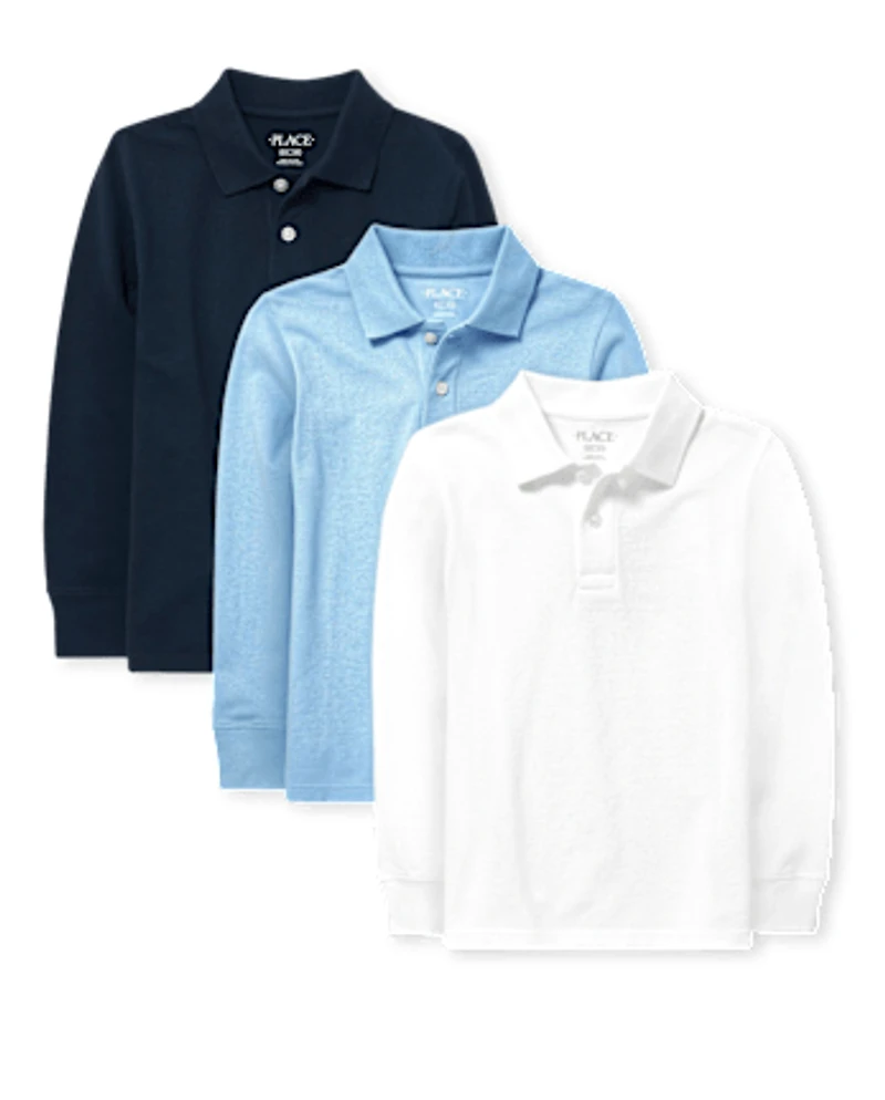 Kids Uniform Soft Pique Polo 3-Pack