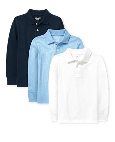 Kids Uniform Soft Pique Polo 3-Pack