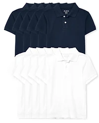 Kids Uniform Soft Pique Polo 10-Pack