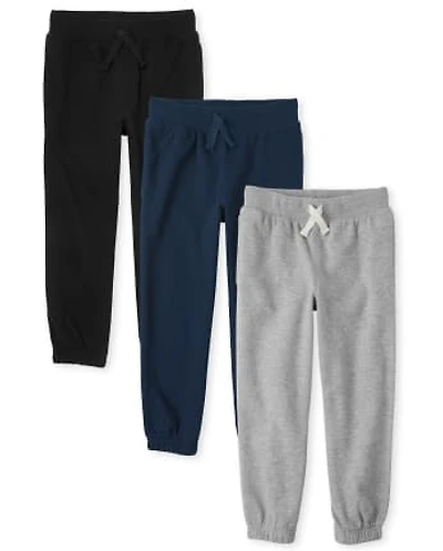 Boys Fleece Jogger Pants 3-Pack