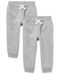 Baby And Toddler Fleece Jogger Pants 2-Pack