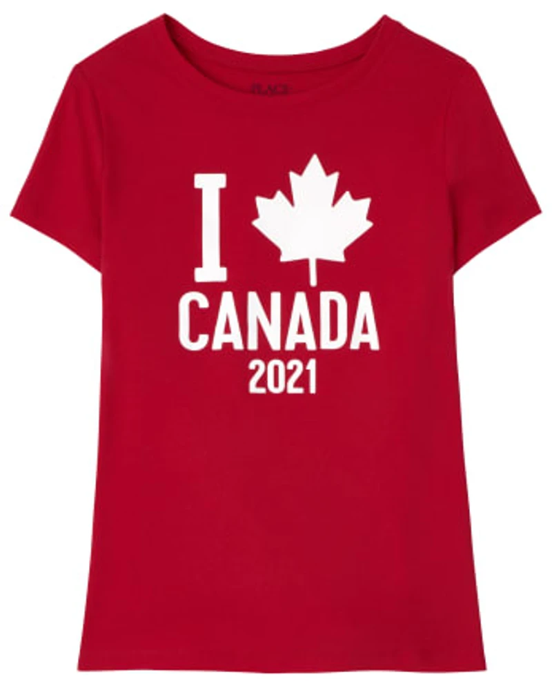 T-shirt graphique assorti pour la fête du Canada 2021 femme