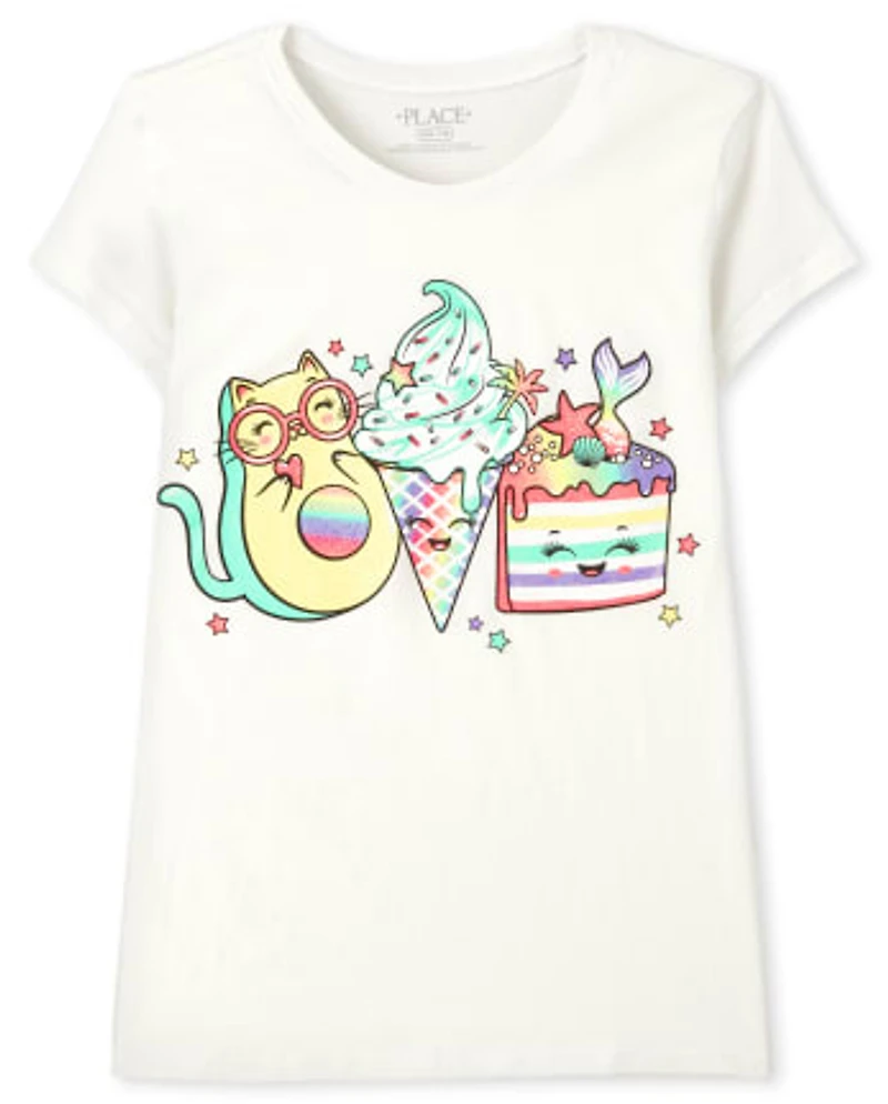 Girls Squishies Food Graphic Tee