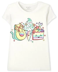 Girls Squishies Food Graphic Tee