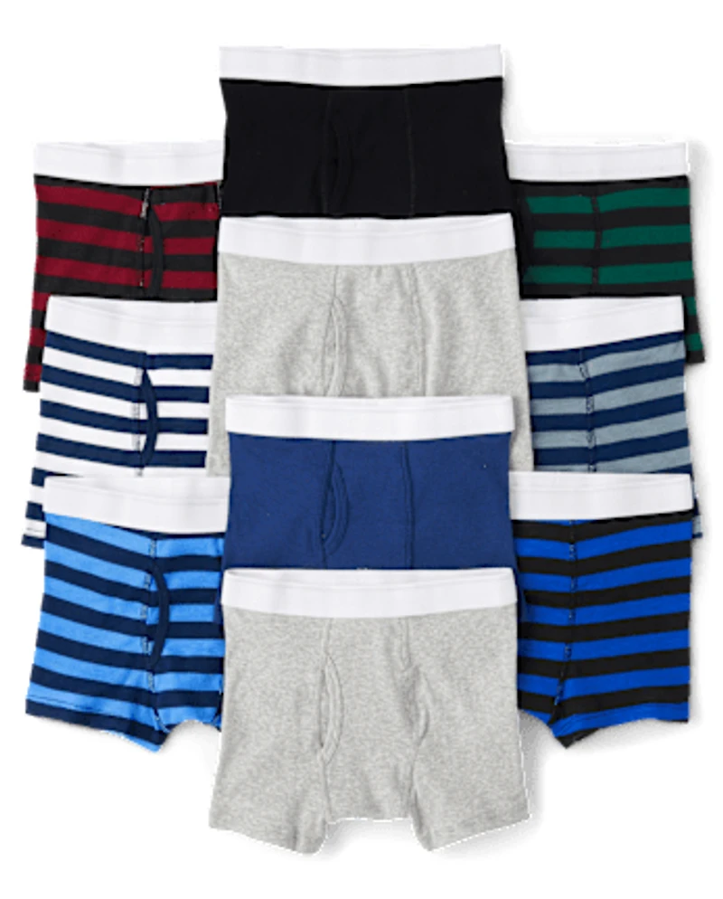 Boys Boxer Brief Underwear 10-Pack