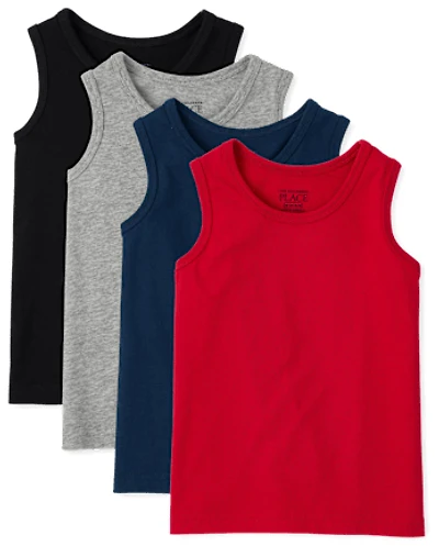 Toddler Boys Tank Top 4-Pack