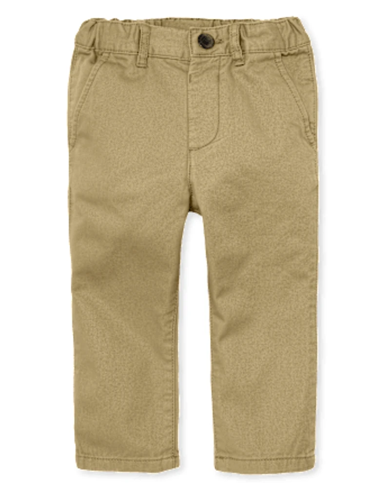 Baby And Toddler Boys Uniform Stretch Straight Chino Pants