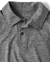 Polo de performance chiné pour garçon