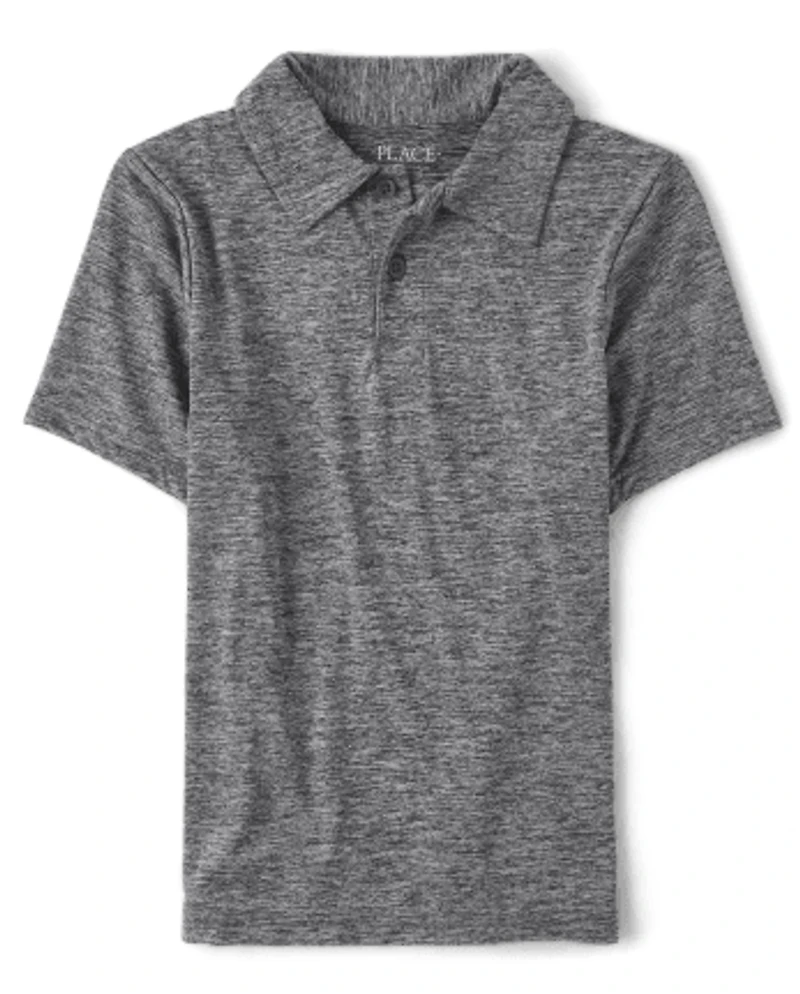 Polo de performance chiné pour garçon