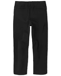 Boys Uniform Stretch Pull On Straight Chino Pants