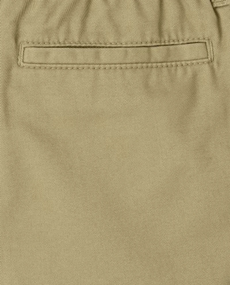 Boys Uniform Stretch Pull On Straight Chino Pants