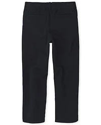 Boys Uniform Stretch Pull On Straight Chino Pants
