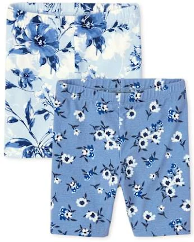 Toddler Girls Floral Bike Shorts 2-Pack