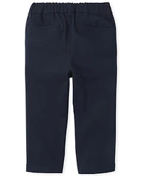 Baby And Toddler Boys Uniform Stretch Straight Chino Pants -Pack