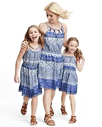 Womens Mommy And Me Paisley Border Dress