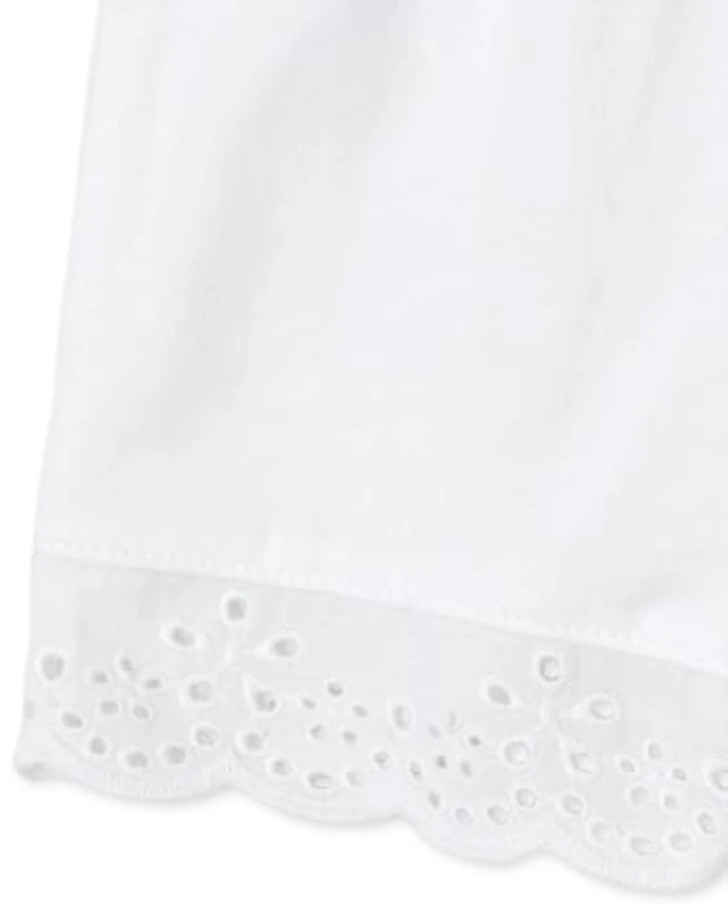 Baby Girls Floral Eyelet Shorts 3-Pack