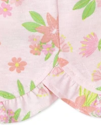 Baby Girls Tropical Ruffle Shorts 3-Pack