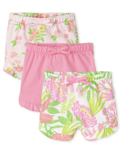 Baby Girls Tropical Ruffle Shorts 3-Pack
