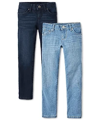 Lot de 2 jeans skinny pour filles - Plus