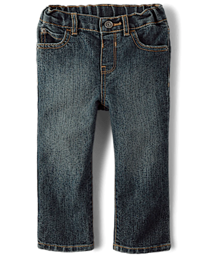 Jean droit extensible de base pour bébés et tout-petits garçons