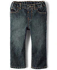 Jean droit extensible de base pour bébés et tout-petits garçons