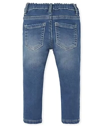 Baby And Toddler Girls Knit Denim Jeggings 3-Pack