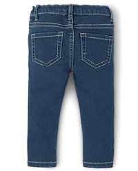Baby And Toddler Girls Knit Denim Jeggings