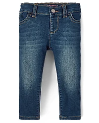 Baby And Toddler Girls Knit Denim Jeggings