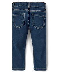 Baby And Toddler Girls Knit Denim Jeggings