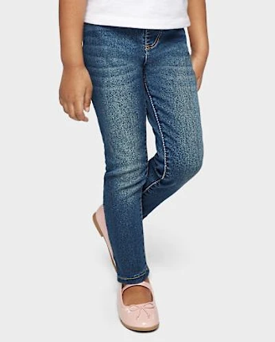 Baby And Toddler Girls Knit Denim Jeggings