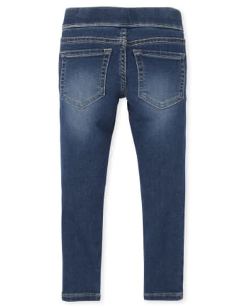 Girls Knit Denim Pull On Jeggings 3-Pack