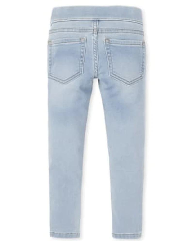 Girls Knit Denim Pull On Jeggings 3-Pack