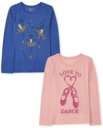 Girls Dance Graphic Tee 2-Pack