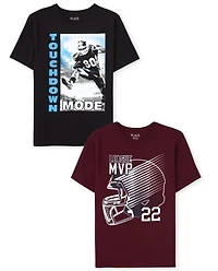 Boys Football Graphic Tee 2-Pack