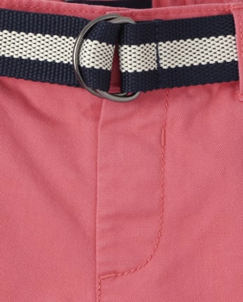 Baby And Toddler Boys Belted Chino Shorts