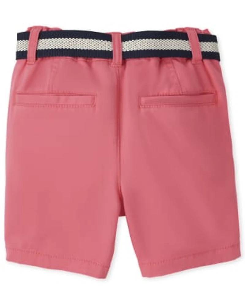 Baby And Toddler Boys Belted Chino Shorts