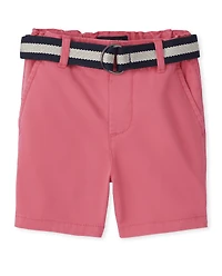 Baby And Toddler Boys Belted Chino Shorts