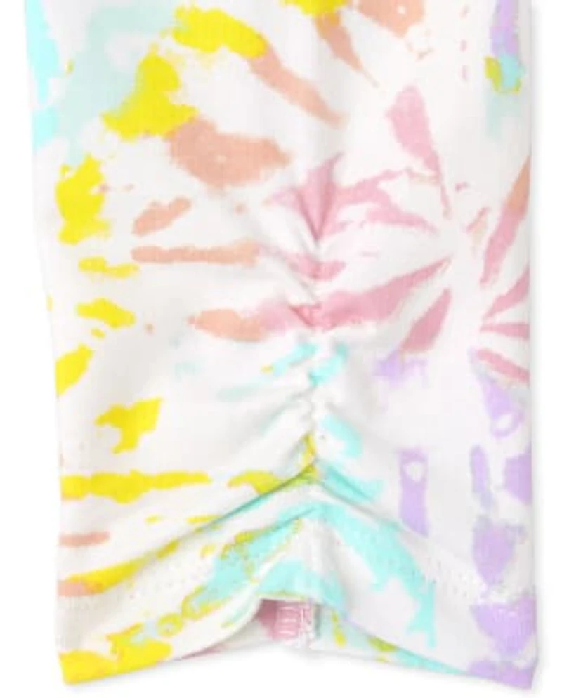 Baby Girls Rainbow Tie Dye Pants 2-Pack
