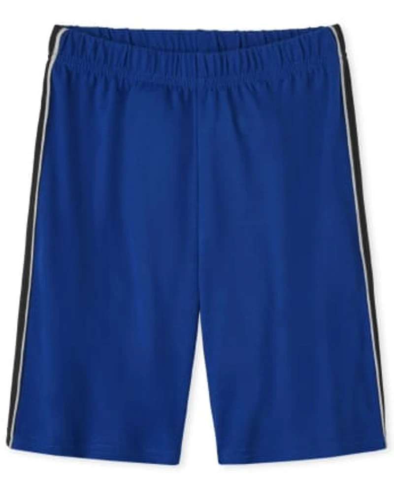 Boys Side Stripe Pajama Shorts